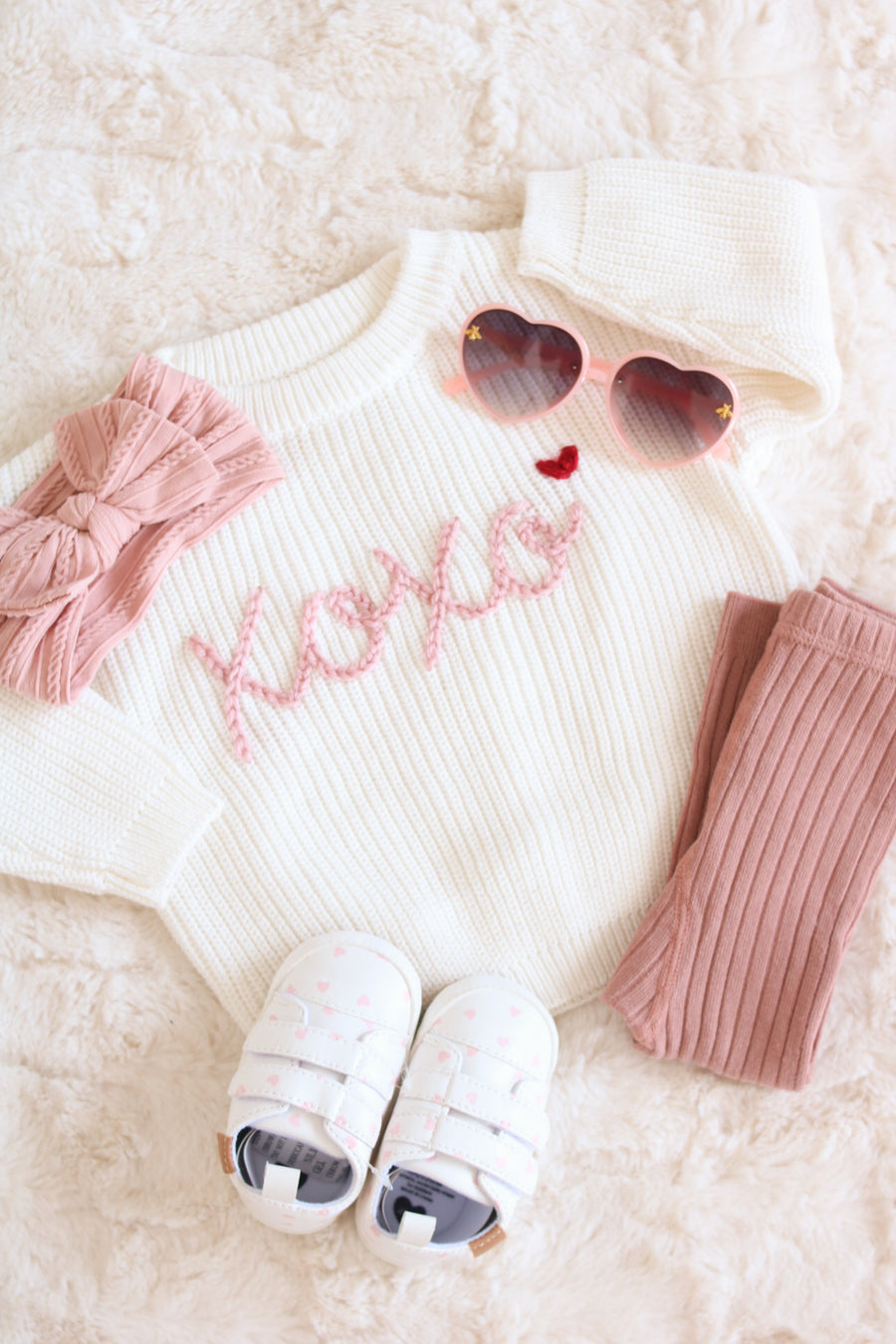 XOXO Hand-embroidered Chunky Sweater