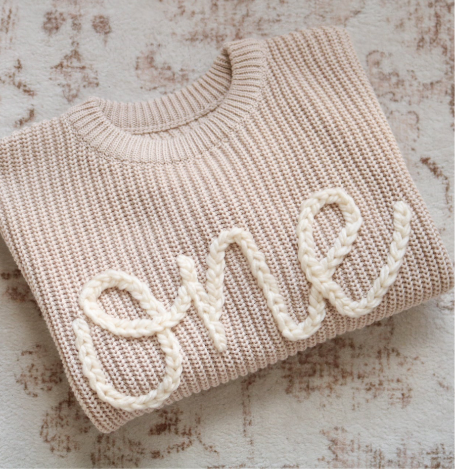 Hand-embroidered Birthday Sweater