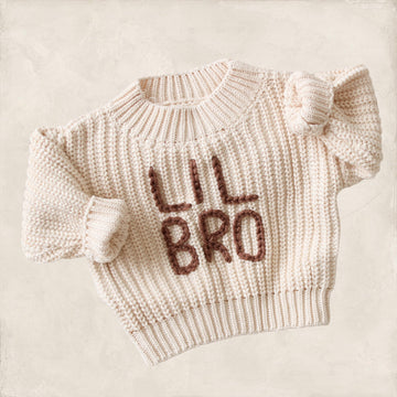 LIL BRO l Hand embroidered Knit Sweater