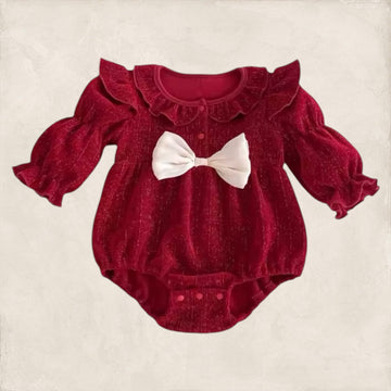 Holiday Corduroy Romper - Red