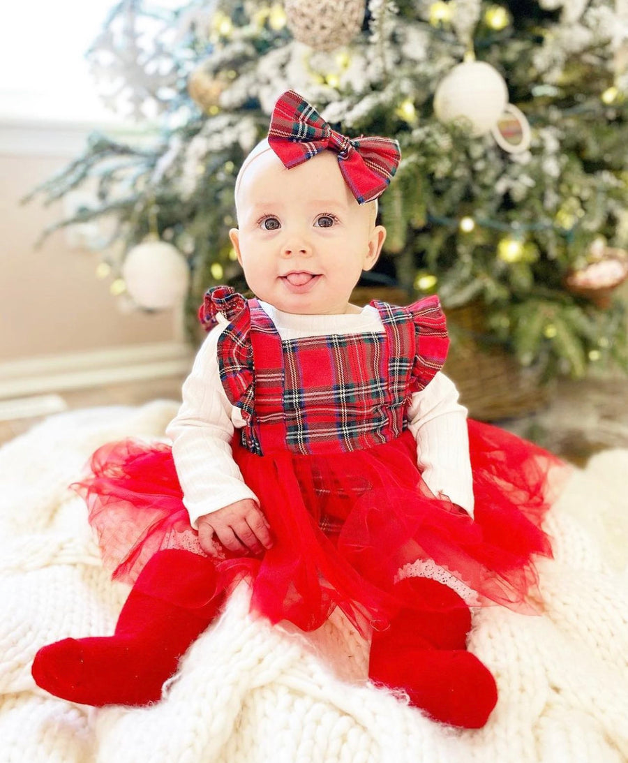 Holiday Tutu Plaid Romper