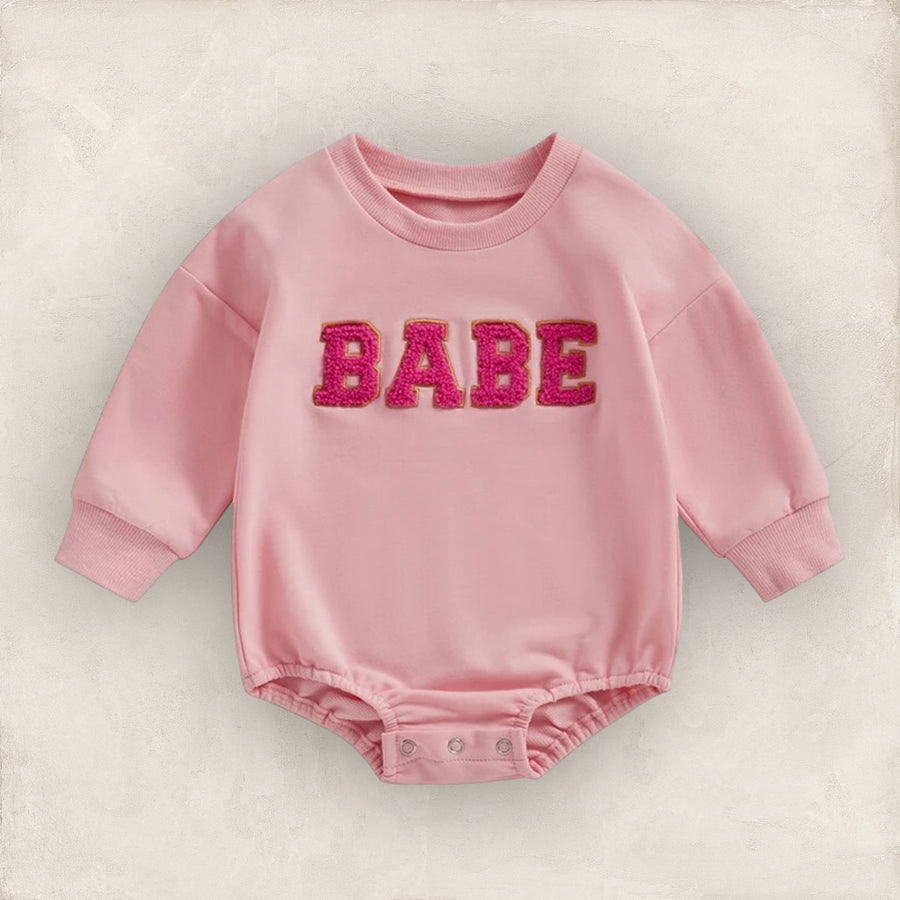 BABE Applique sweatshirt romper