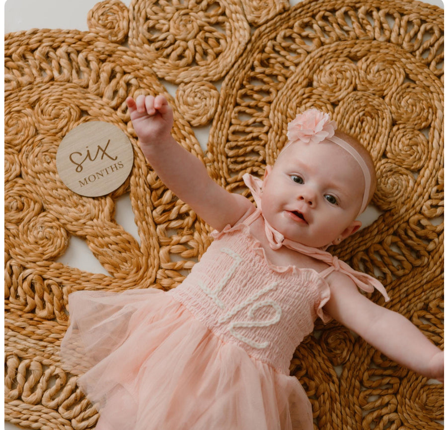 Hand embroidered 1/2 | Tulle Romper - pink
