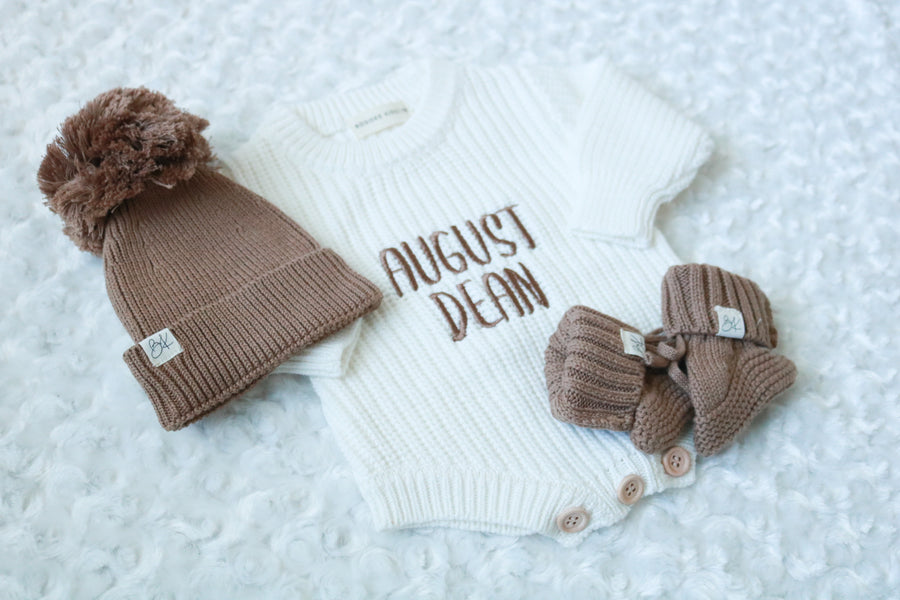 Christmas Knit Romper - Personalized