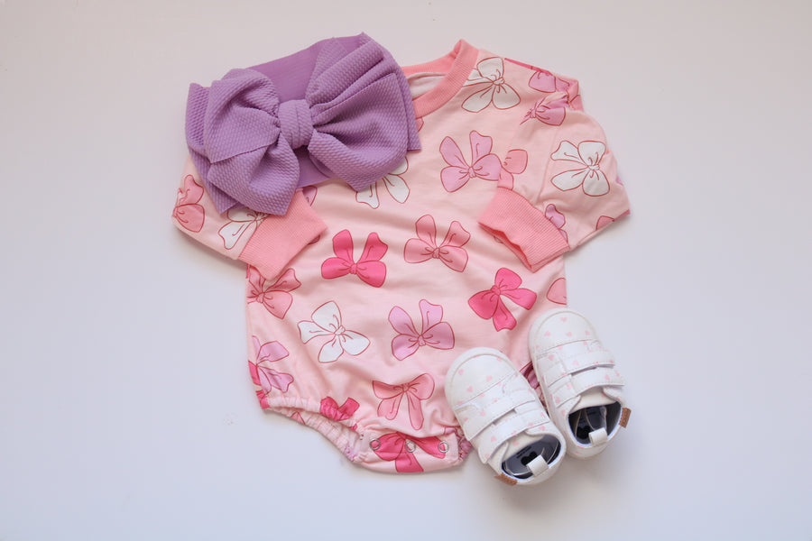 Colorful Bows Bubble Romper