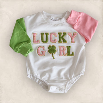 Lucky Girl Appliqué Sweatshirt