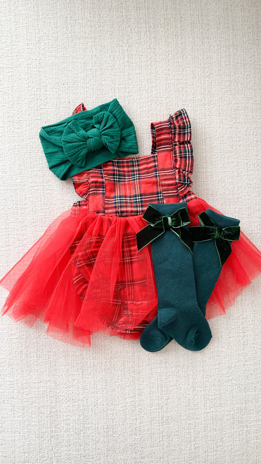 Holiday Tutu Plaid Romper