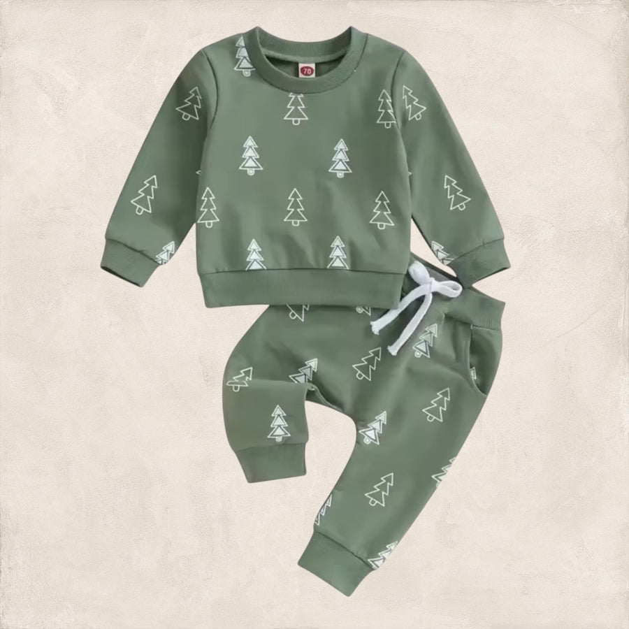 Pine Tree Sweatshirt and Pants Set