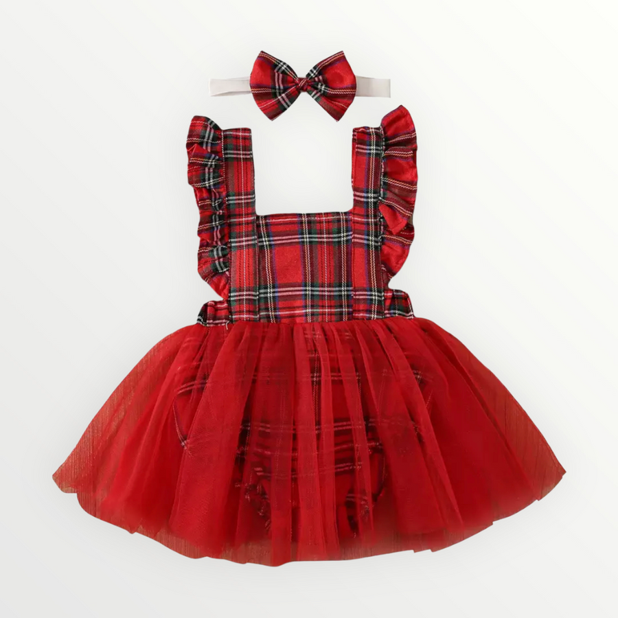 Holiday Tutu Plaid Romper