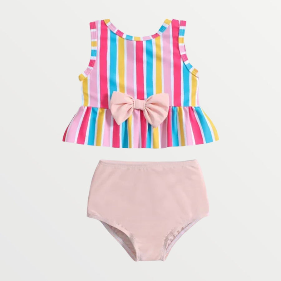 Colorful Striped 2pc Swim set