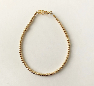 Goldie | Dainty Bead Bracelet in Gold 2mm