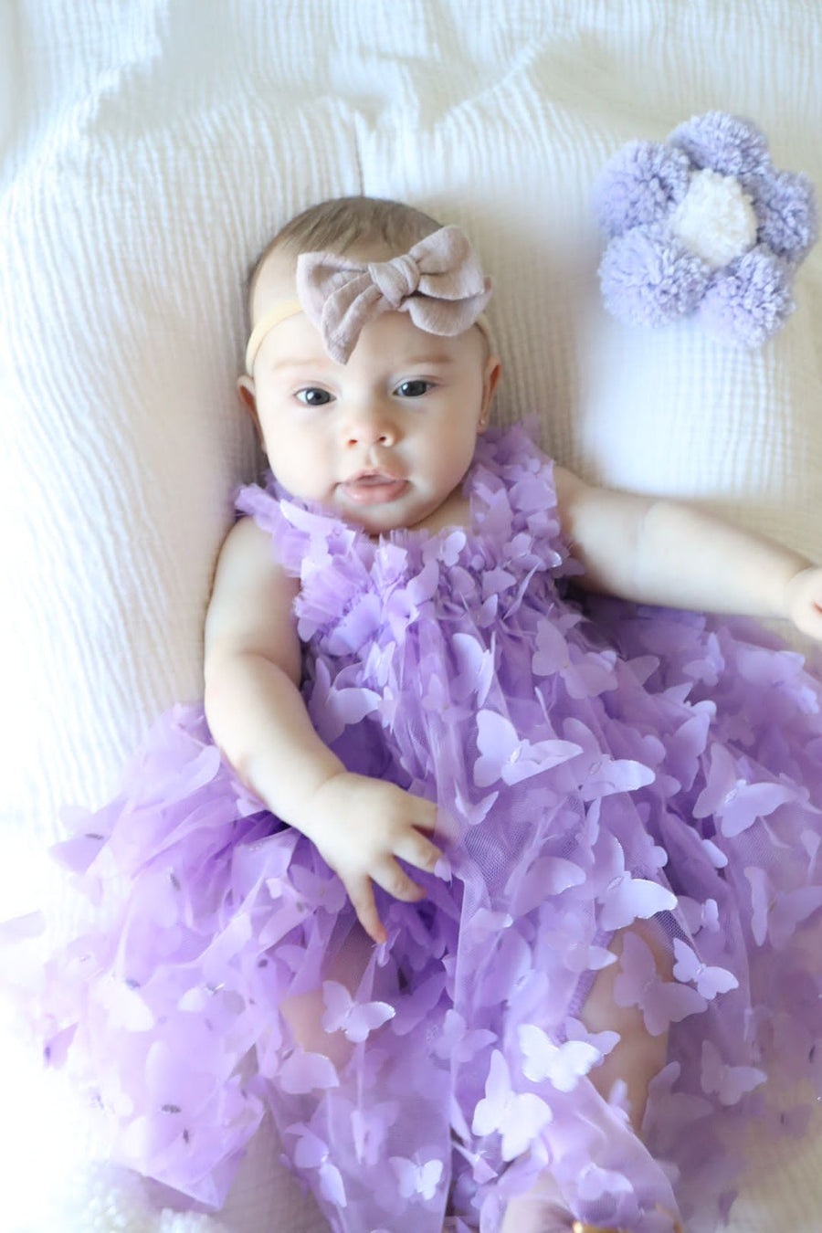Butterfly Tulle Dress - Purple