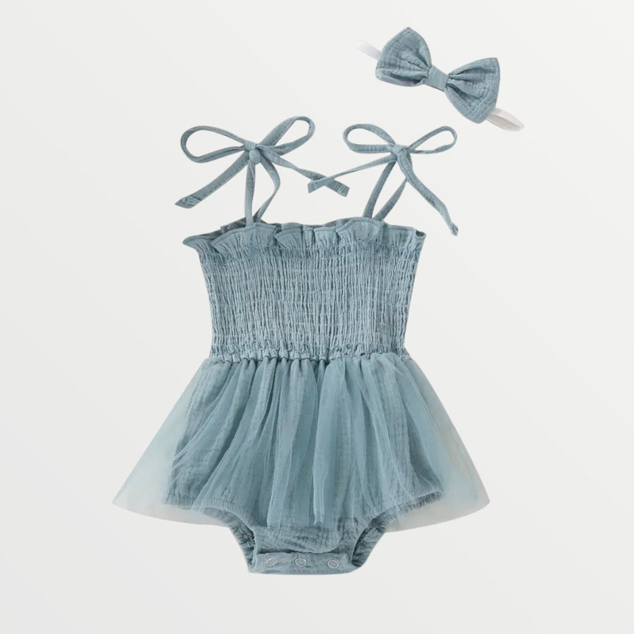 Georgina | Tulle Romper - Teal