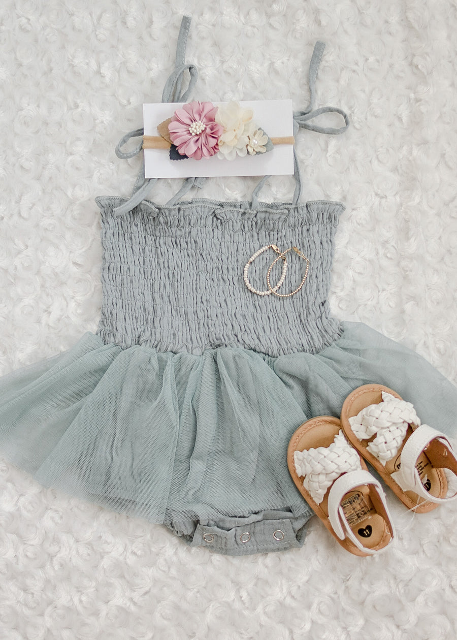 Georgina | Tulle Romper - Teal