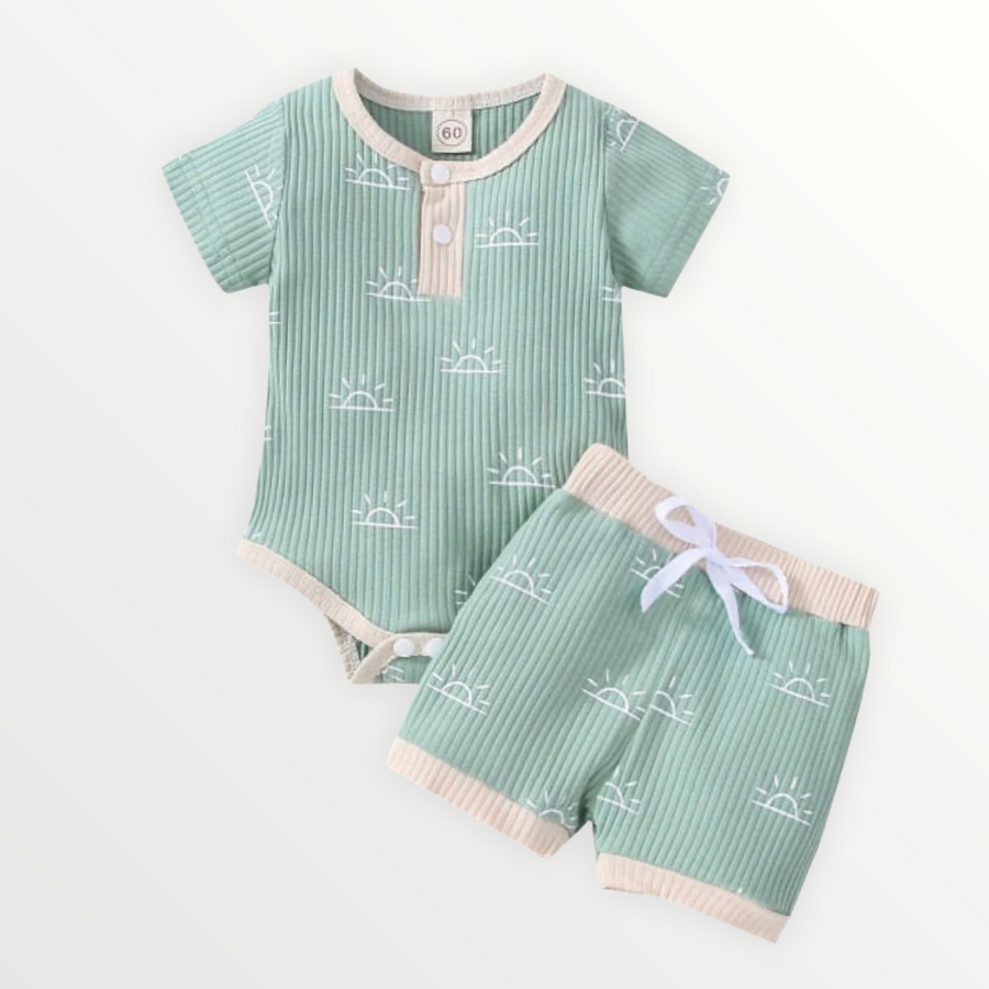 Sunny | Bodysuit + Shorts Set - Mint