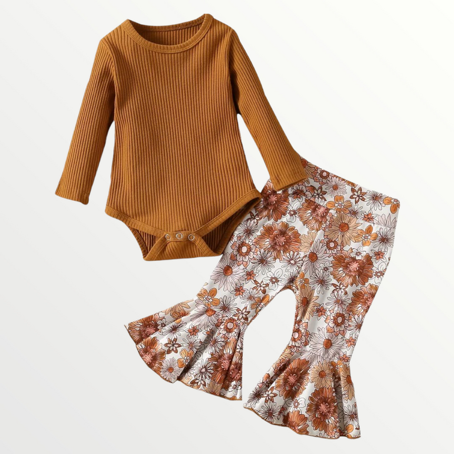 Autumn Floral Bellbottoms Set