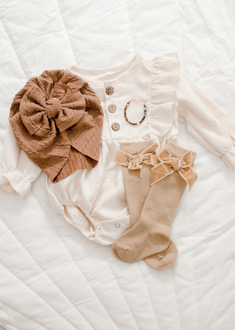 Aspen | Corduroy Romper - Beige