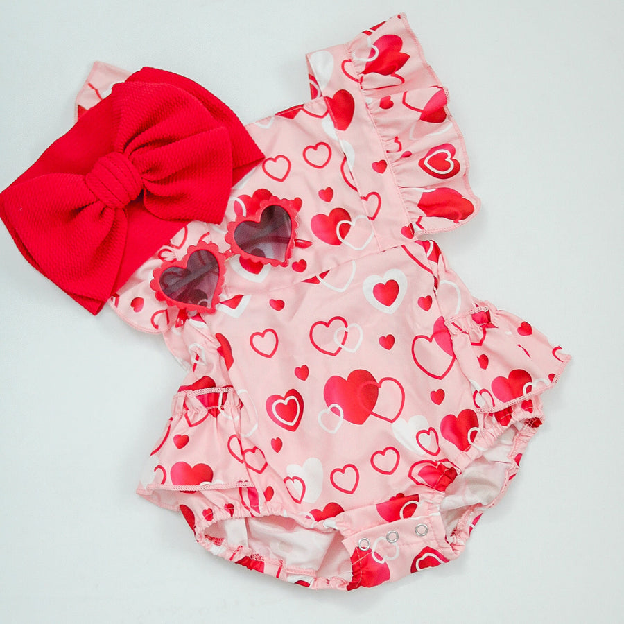 Valentines Ruffle Romper