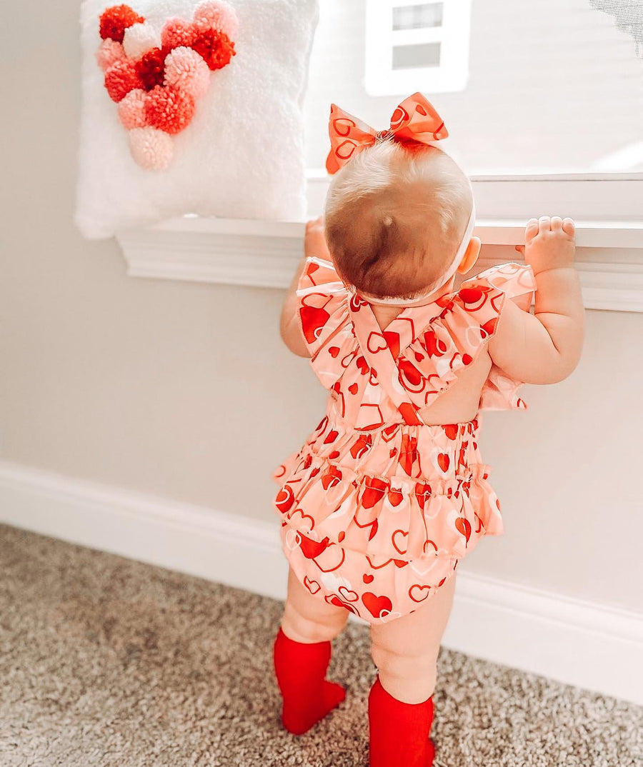 Valentines Ruffle Romper