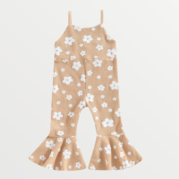 Flor - Bellbottom Jumpsuit - Tan