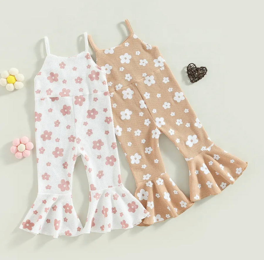 Flor - Bellbottom Jumpsuit - Tan