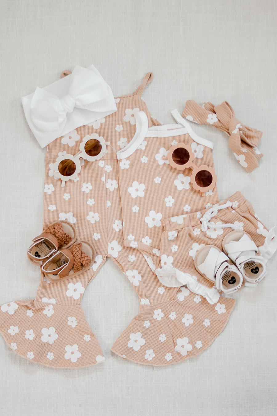 Flor - Bellbottom Jumpsuit - Tan