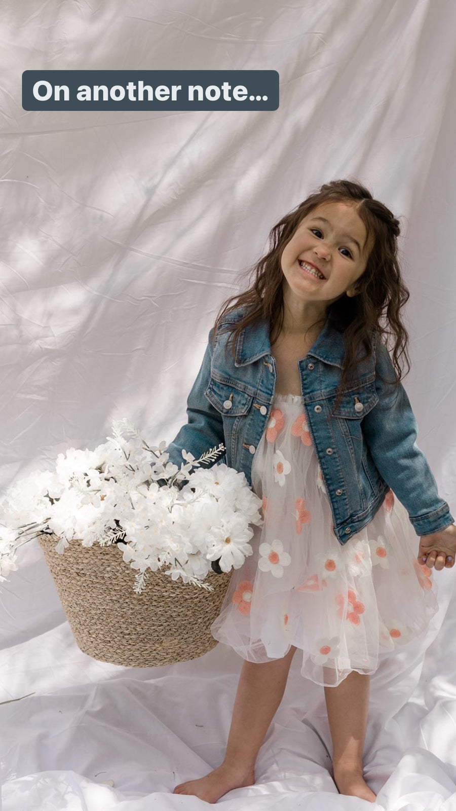 Floral Tulle Dress - Peach