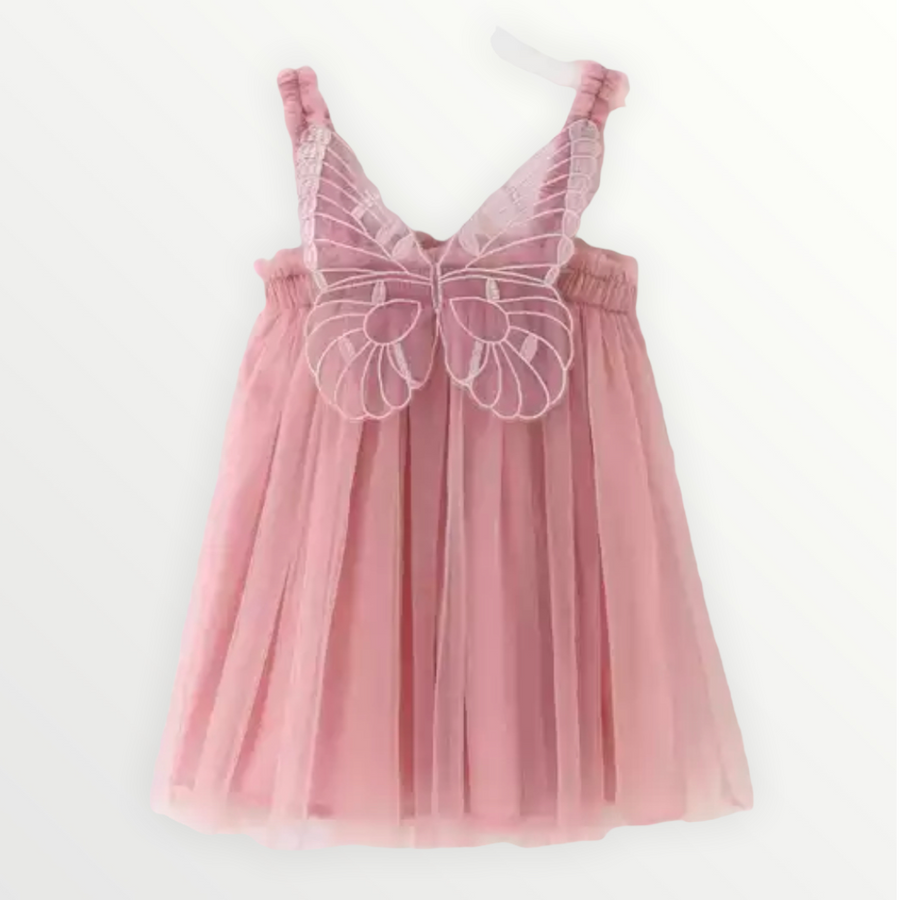 Butterfly Tulle Dress - Magenta