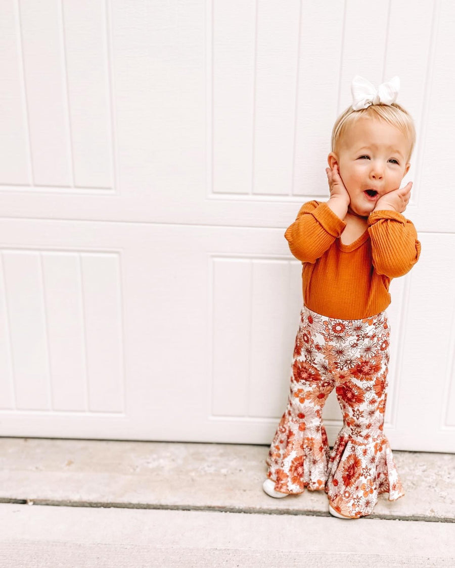 Floral Bellbottoms Set - Short Sleeve